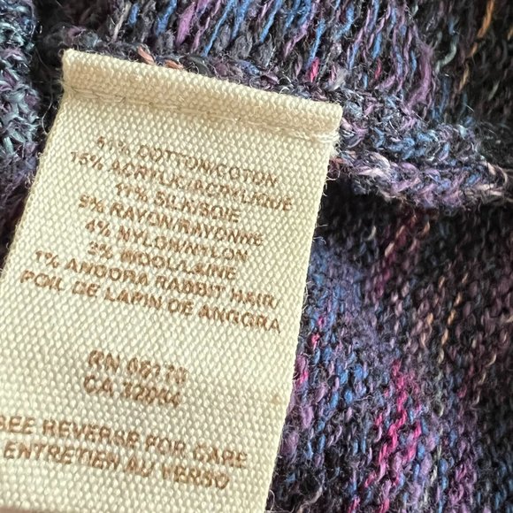 Free People Boucle Purple Women's Jacket Knit Sweater Cardigan Size Small - Picture 9 of 10